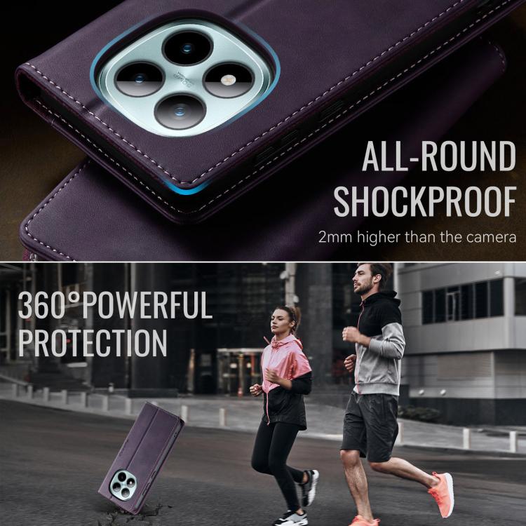 For Redmi Note 15 Pro+ 5G Global 163.3mm CaseMe 033 Calf Leather Lining Microfibre RFID Blocking Phone Case