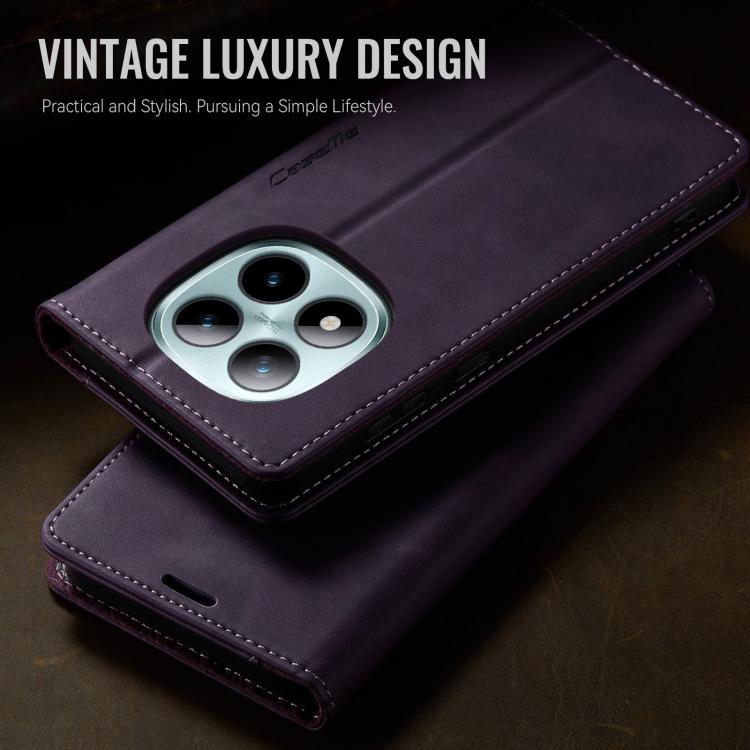 For Redmi Note 15 Pro+ 5G Global 163.3mm CaseMe 033 Calf Leather Lining Microfibre RFID Blocking Phone Case