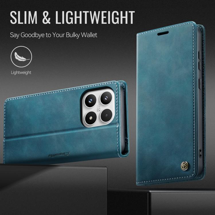 For Xiaomi 17 CaseMe 033 Calf Leather Lining Microfibre RFID Blocking Phone Case