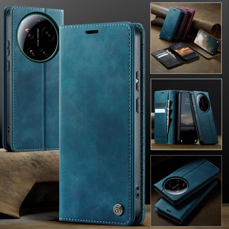 For Xiaomi 17 Ultra CaseMe 033 Calf Leather Lining Microfibre RFID Blocking Phone Case