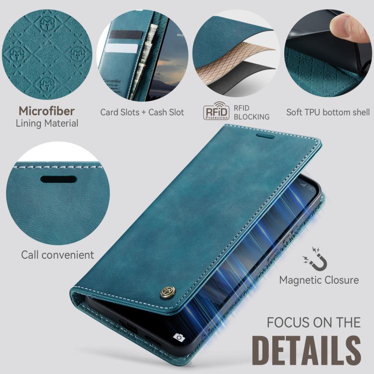 For Xiaomi 17 Ultra CaseMe 033 Calf Leather Lining Microfibre RFID Blocking Phone Case