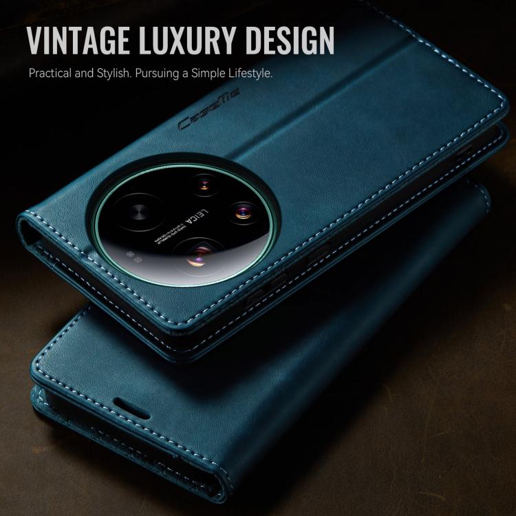 For Xiaomi 17 Ultra CaseMe 033 Calf Leather Lining Microfibre RFID Blocking Phone Case