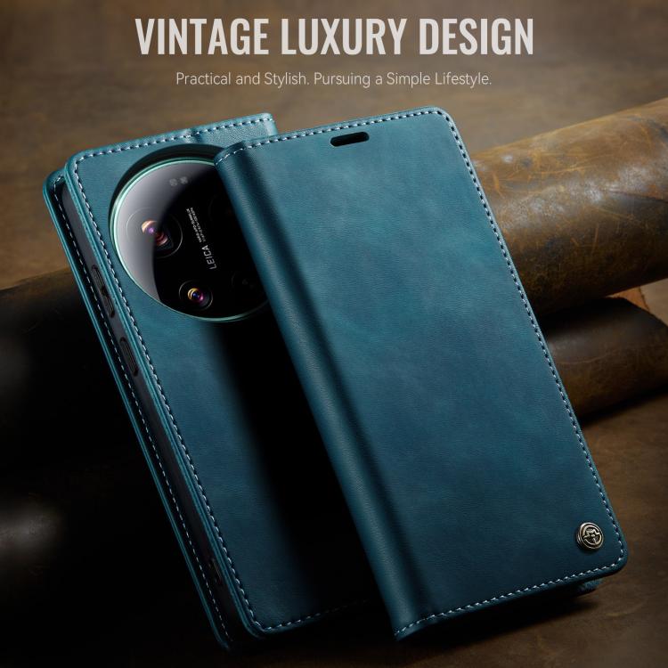 For Xiaomi 17 Ultra CaseMe 033 Calf Leather Lining Microfibre RFID Blocking Phone Case