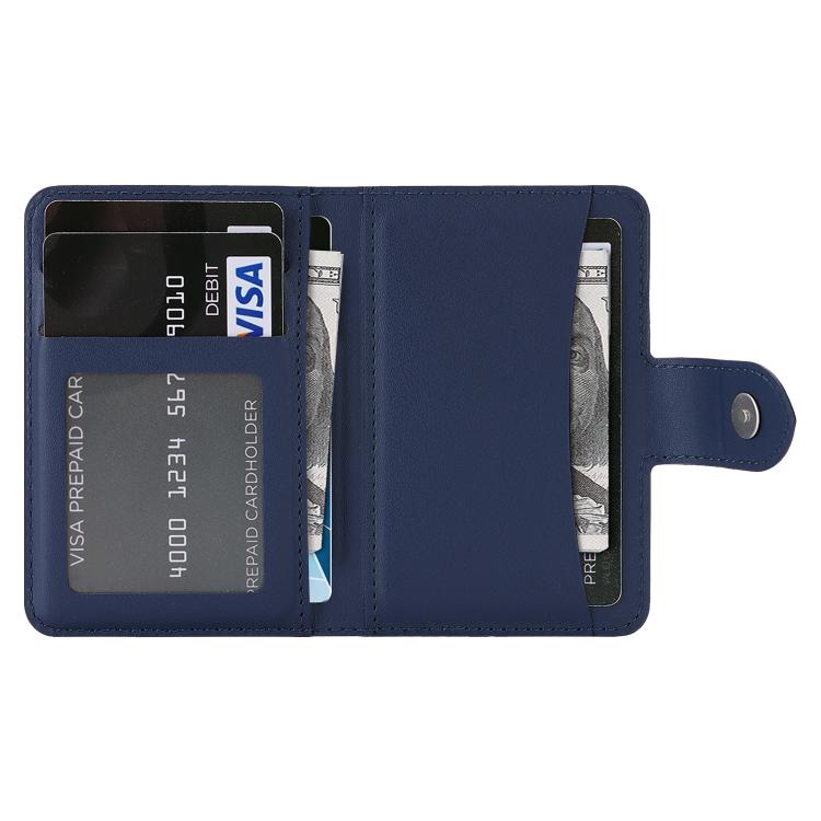 Diamond-Patterned Magnetic Vegan Leather Card Bag