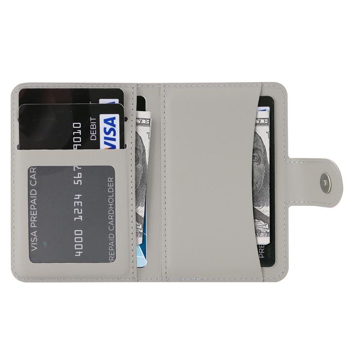Diamond-Patterned Magnetic Vegan Leather Card Bag