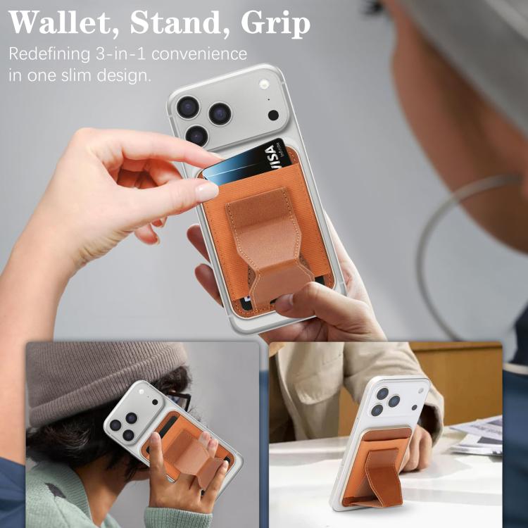 Magnetic Waistband Vegan Leather Card Bag