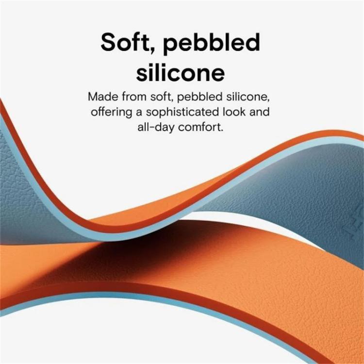 For Apple Watch 42mm / 41mm / 40mm / 38mm Color-blocking Litchi Texture Magnetic Silicone Watch Band