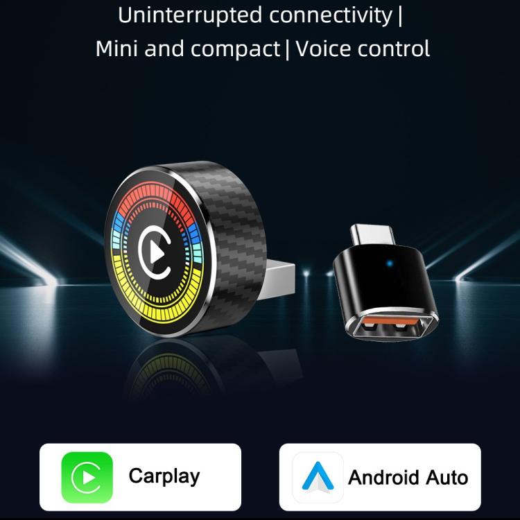 M47 2 in 1 AI Box CarPlay / Android Auto Wired to Wireless Converter Car Wireless Adapter