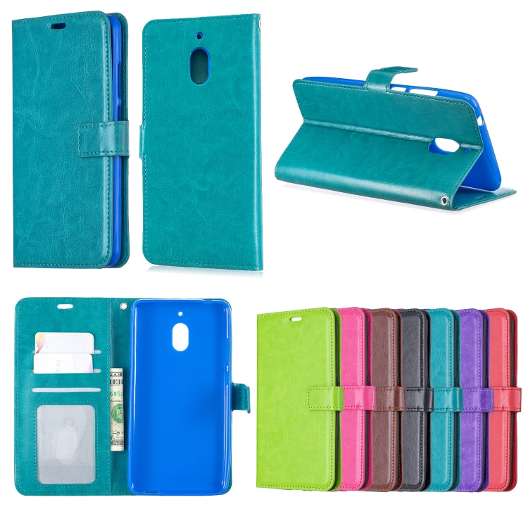 Crazy Horse Texture Horizontal Flip Leather Case with Holder & Card Slots & Wallet & Photo Frame For Nokia 2.1