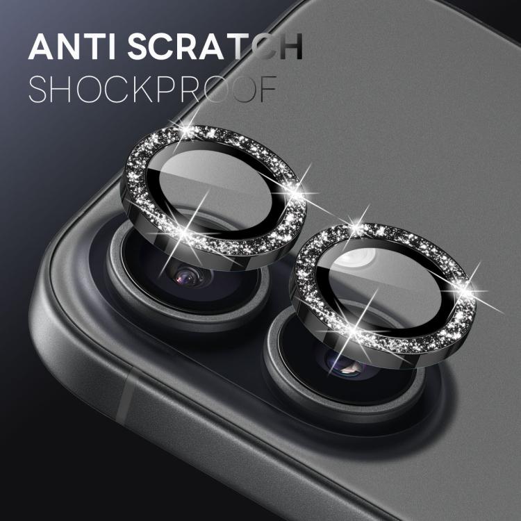 For iPhone 17 NORTHJO 1 Set Camera Lens Protector Glitter Metal Ring Film