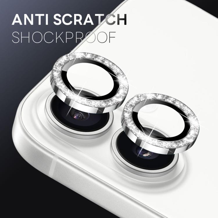 For iPhone 17 NORTHJO 1 Set Camera Lens Protector Glitter Metal Ring Film