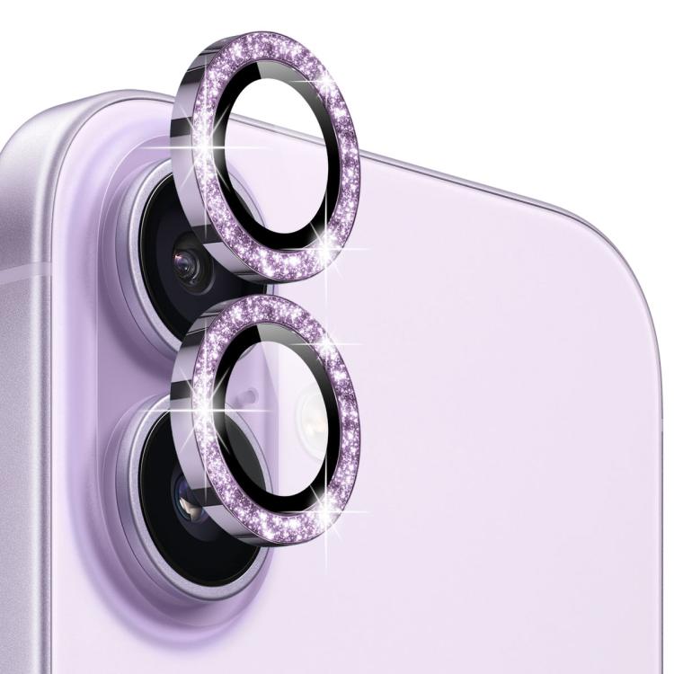 For iPhone 17 NORTHJO 1 Set Camera Lens Protector Glitter Metal Ring Film