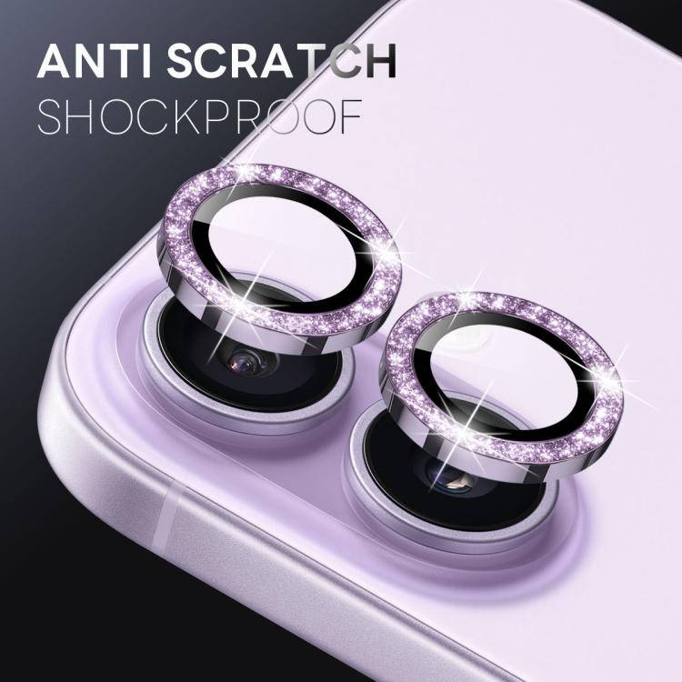 For iPhone 17 NORTHJO 1 Set Camera Lens Protector Glitter Metal Ring Film