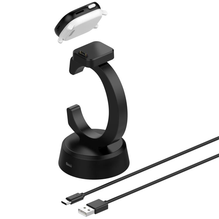 For Xplora X6 Play / X6 Pro C-Shaped Smart Watch Charging Stand Charging Dock Base - Black