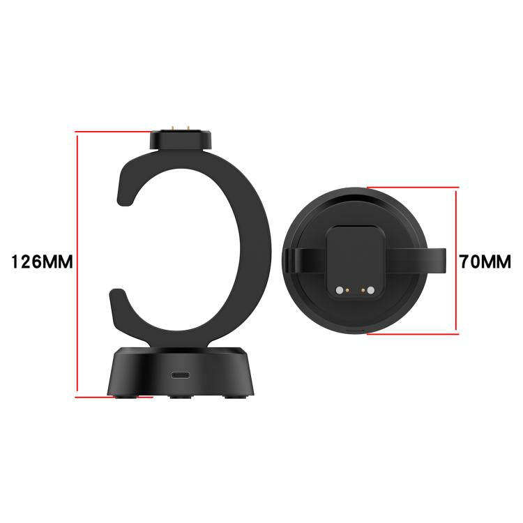 For Xplora XG02 C-Shaped Smart Watch Charging Stand Charging Dock Base - Black