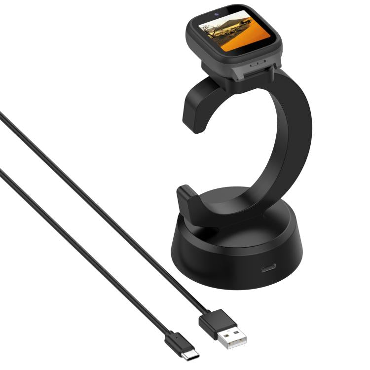 For Xplora XG02 C-Shaped Smart Watch Charging Stand Charging Dock Base - Black