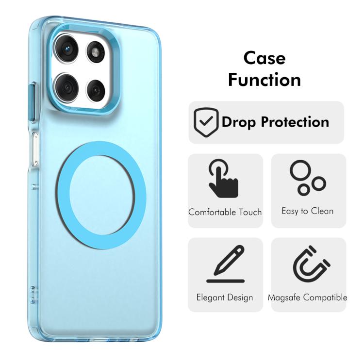 For Motorola Moto G56 ENKAY Hat-Prince MagSafe Candy Color Phone Case with 9H Screen Film