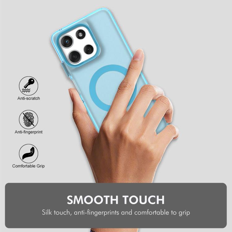 For Motorola Moto G56 ENKAY Hat-Prince MagSafe Candy Color Phone Case with 9H Screen Film