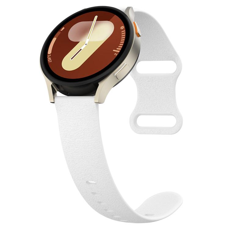 18mm Lychee Texture Butterfly Clasp Solid Color Silicone Watch Band
