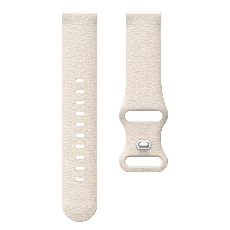 18mm Lychee Texture Butterfly Clasp Solid Color Silicone Watch Band