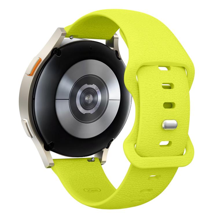 18mm Lychee Texture Butterfly Clasp Solid Color Silicone Watch Band