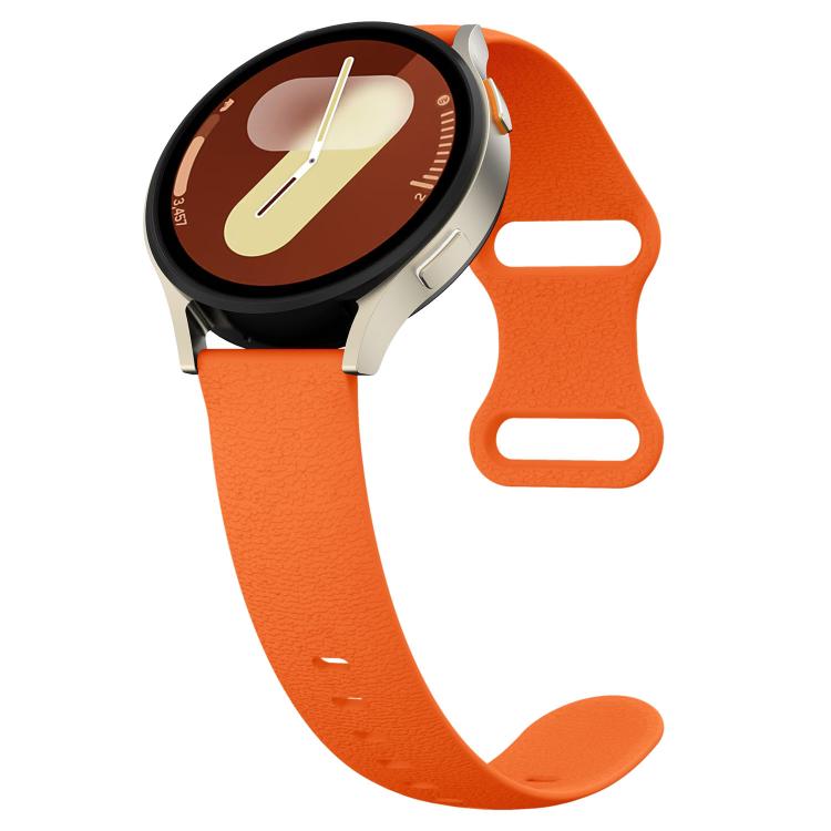 22mm Lychee Texture Butterfly Clasp Solid Color Silicone Watch Band