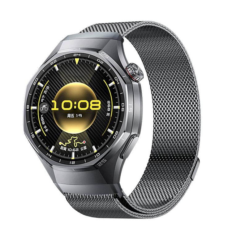 For Huawei Watch GT 6 Pro Press Button Seamless Interface Milanese Magnetic Stainless Steel Watch Band