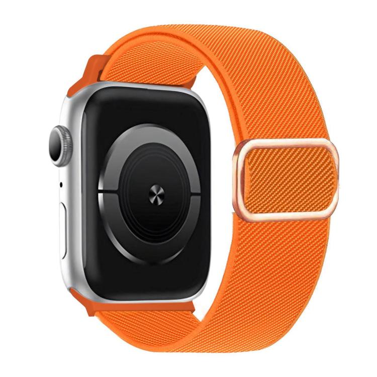 For Apple Watch 42mm / 41mm / 40mm / 38mm Diagonal Striped D-ring Buckle Nylon Elastic Watch Band