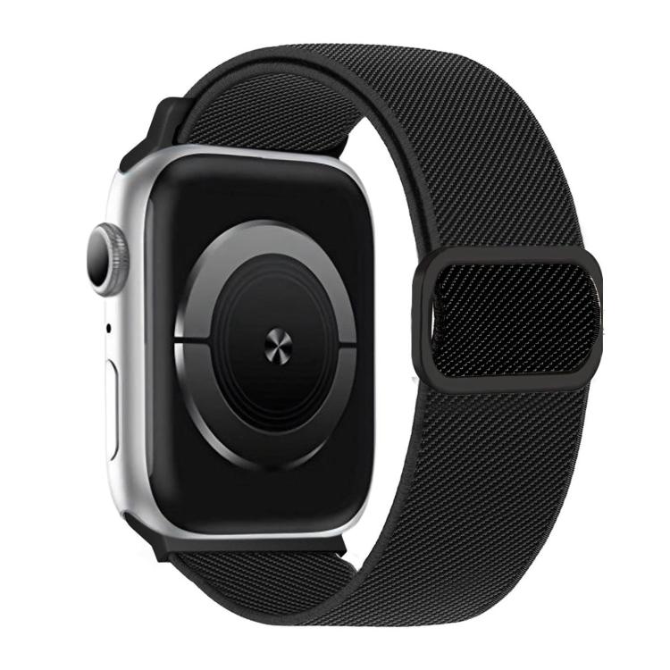 For Apple Watch 42mm / 41mm / 40mm / 38mm Diagonal Striped D-ring Buckle Nylon Elastic Watch Band