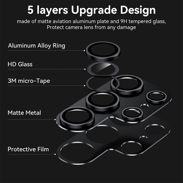 For Samsung Galaxy S26 Ultra 5G ENKAY Anti-reflection Camera Lens Aluminium Alloy Tempered Glass Film