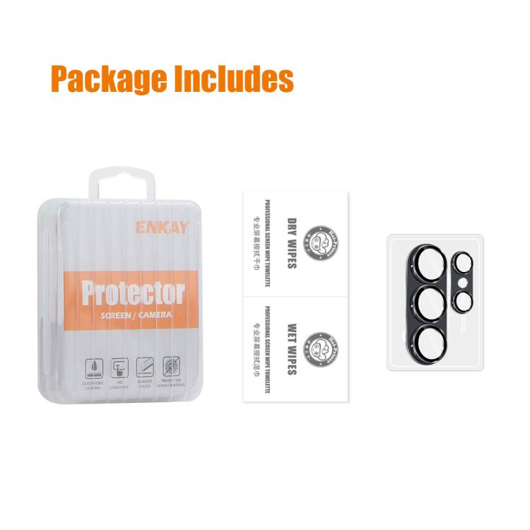 For Samsung Galaxy S26 Ultra 5G ENKAY Anti-reflection Camera Lens Aluminium Alloy Tempered Glass Film