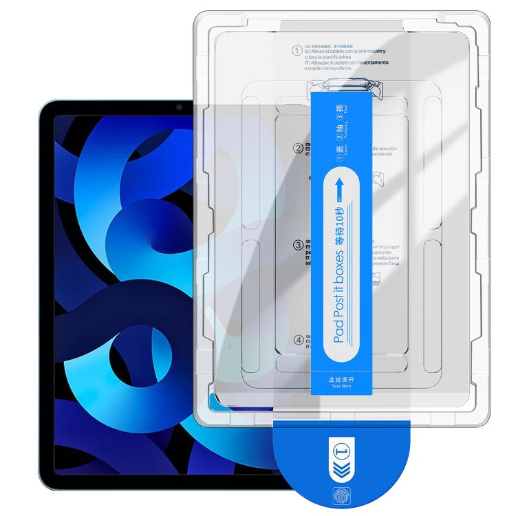 For iPad 10.2 2021 / 2020 / 2019 Easy Install Box Dust-Free Curved Edge HD Tempered Glass Film
