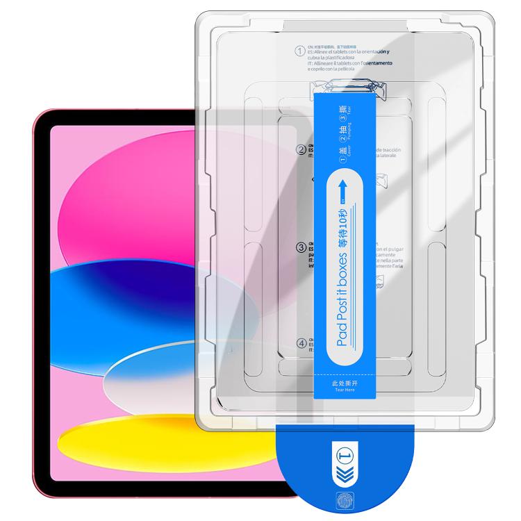 For iPad 2025 / 2022 Easy Install Box Dust-Free Curved Edge HD Tempered Glass Film