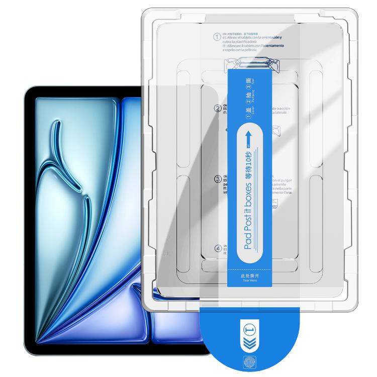 For iPad Air 13 2026 / 2025 / 2024 Easy Install Box Dust-Free Curved Edge HD Tempered Glass Film