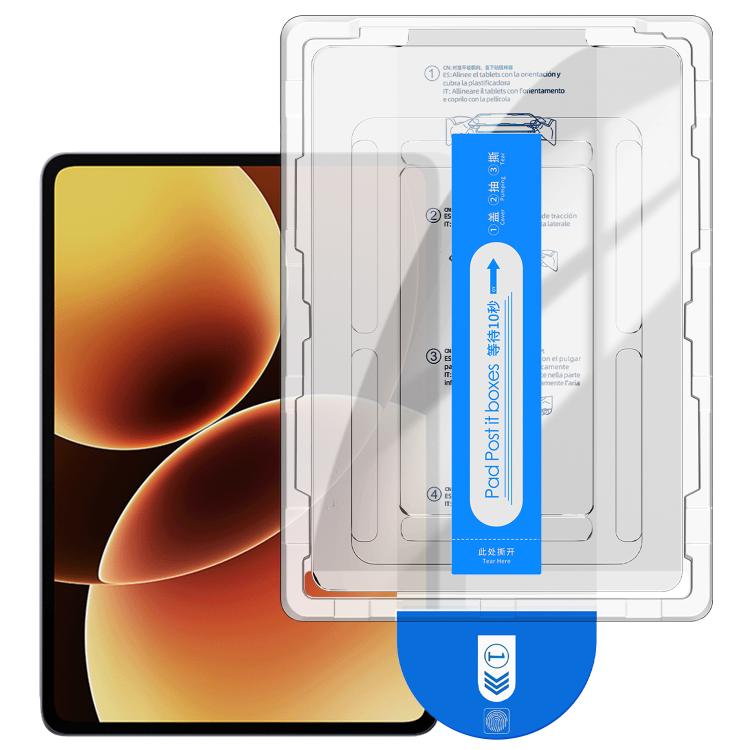 For Xiaomi Pad 7 / 7 Pro / 8 / 8 Pro Easy Install Box Dust-Free Curved Edge HD Tempered Glass Film