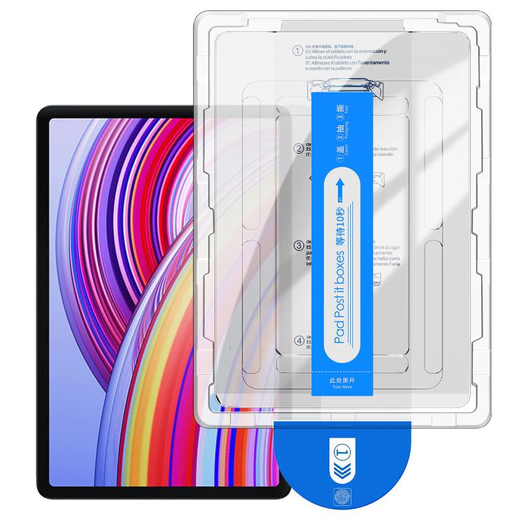 For Redmi Pad Pro / Pad 2 Pro Easy Install Box Dust-Free Curved Edge HD Tempered Glass Film