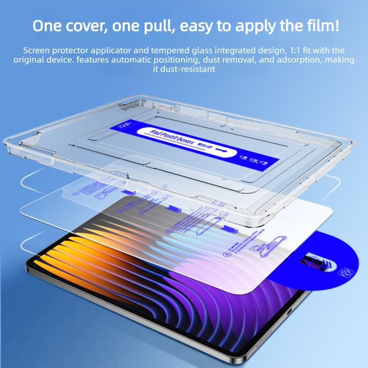 For Redmi Pad 2 11 Easy Install Box Dust-Free Curved Edge HD Tempered Glass Film
