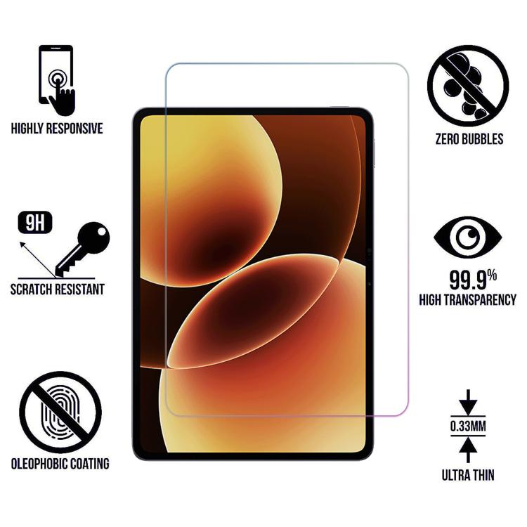 For Xiaomi Pad 5 Easy Install Box Dust-Free Curved Edge HD Tempered Glass Film