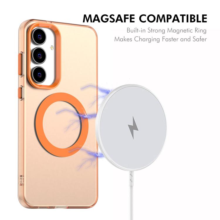For Samsung Galaxy S25+ / S24+ 5G ENKAY Hat-Prince MagSafe Candy Color Phone Case with 0.18mm High Aluminum-silicon Glass Film