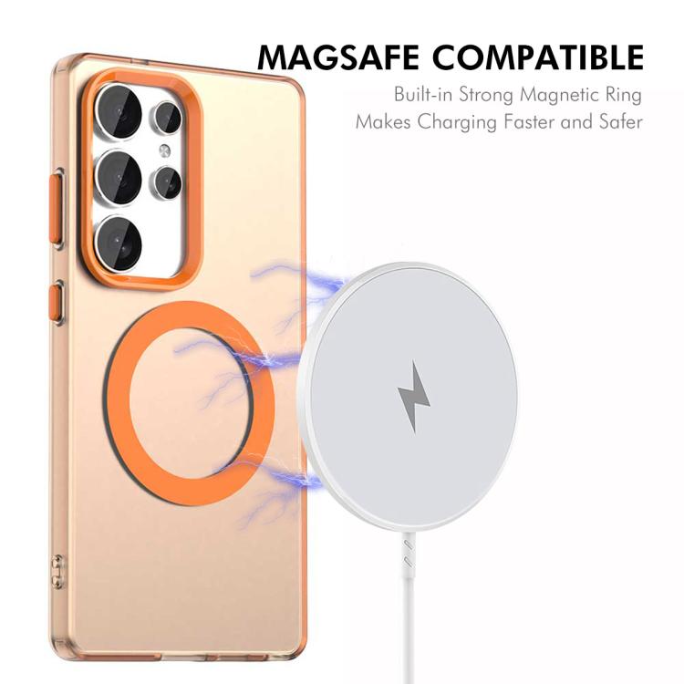 For Samsung Galaxy S25 Ultra 5G ENKAY Hat-Prince MagSafe Candy Color Phone Case with 0.18mm High Aluminum-silicon Glass Film