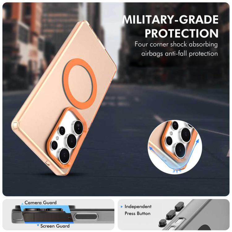 For Samsung Galaxy S24 Ultra 5G ENKAY Hat-Prince MagSafe Candy Color Phone Case with 0.18mm High Aluminum-silicon Glass Film