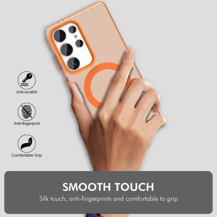 For Samsung Galaxy S24 Ultra 5G ENKAY Hat-Prince MagSafe Candy Color Phone Case with 0.18mm High Aluminum-silicon Glass Film