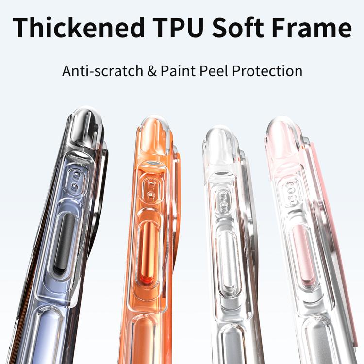 For iPhone 17 Vacuum-Sealed Transparent Airbag Magnetic Acrylic Phone Case