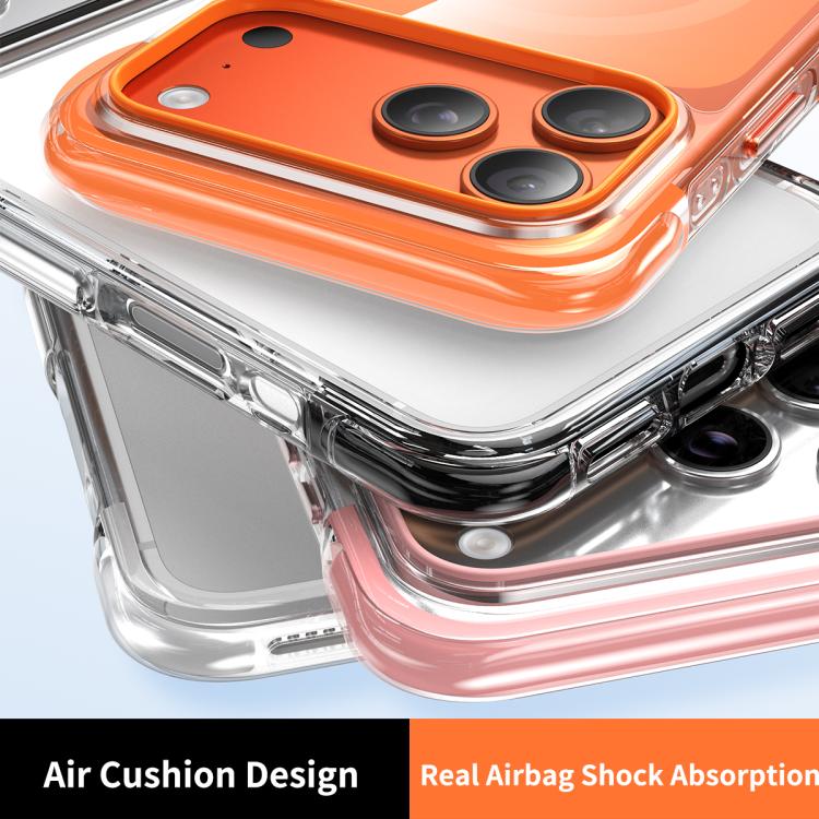 For iPhone 17 Vacuum-Sealed Transparent Airbag Magnetic Acrylic Phone Case