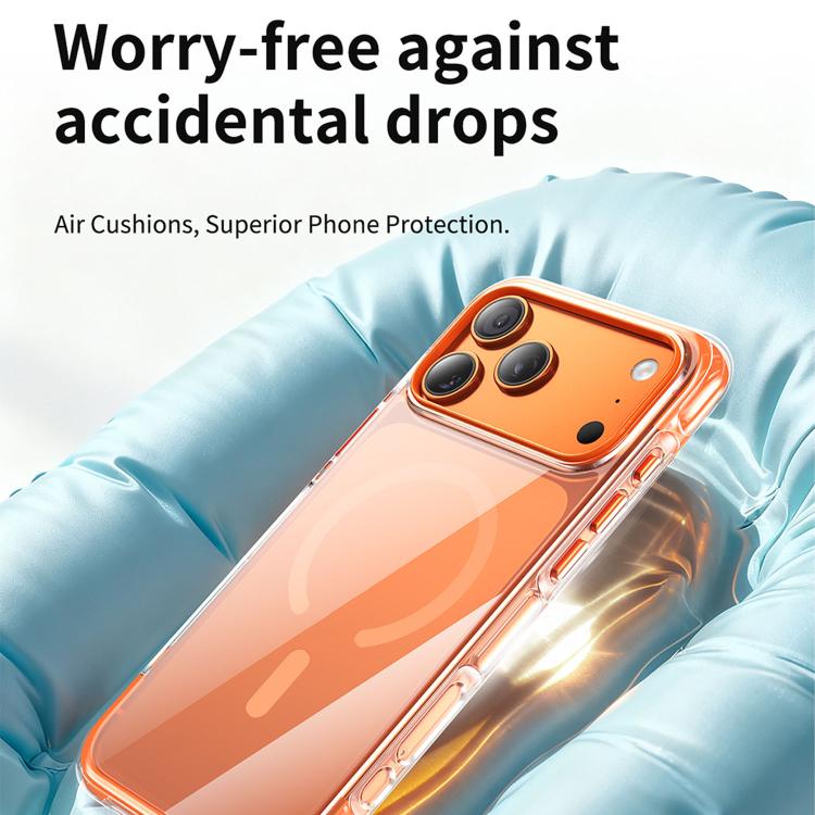 For iPhone 17 Vacuum-Sealed Transparent Airbag Magnetic Acrylic Phone Case