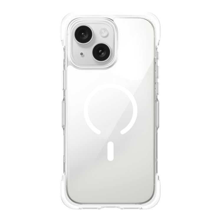 For iPhone 15 Vacuum-Sealed Transparent Airbag Magnetic Acrylic Phone Case