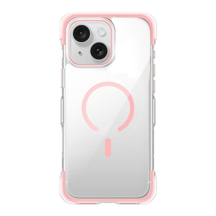 For iPhone 15 Vacuum-Sealed Transparent Airbag Magnetic Acrylic Phone Case