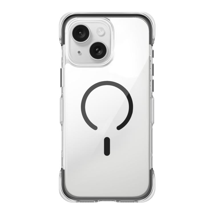 For iPhone 15 Vacuum-Sealed Transparent Airbag Magnetic Acrylic Phone Case