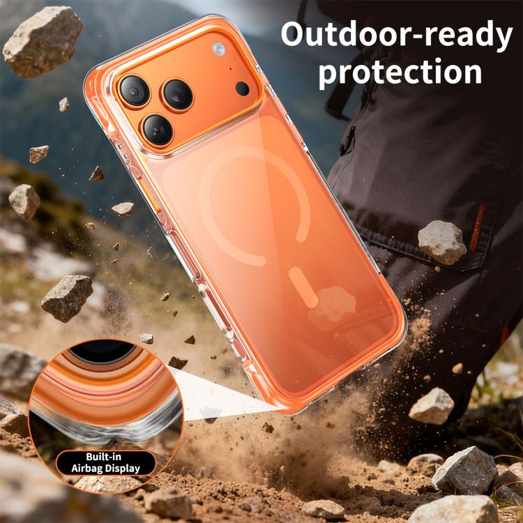 For iPhone 16 Pro Vacuum-Sealed Transparent Airbag Magnetic Acrylic Phone Case