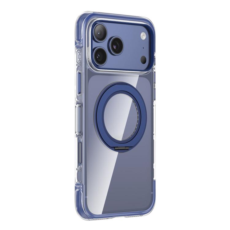 For iPhone 17 Pro Vacuum-Sealed Transparent Airbag Magnetic Rotation Holder Acrylic Phone Case